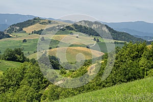 Summer landscape near Bagno di Romagna, in the Appennino