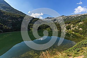 Summer landscape of Okoto The Eye lake, Pirin Mountain, Bulgaria