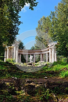 Summer landscape of the Pavlovsk garden, Apollo Colonnade photo