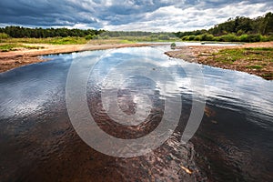 Summer landscape with a river. Western Siberia