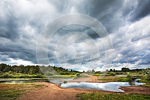 Summer landscape with a river. Western Siberia