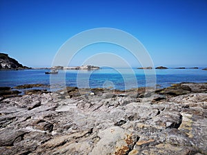 Sardinia cala sapone Beach on Sant'Antioco island photo