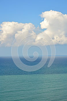 Summer landscape with sea and clouds