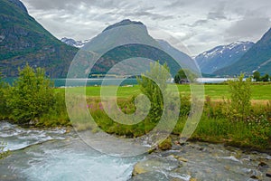 Summer landscape in Stryn Norway