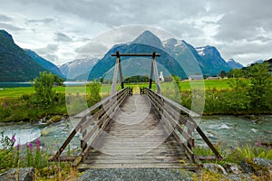 Summer landscape in Stryn Norway