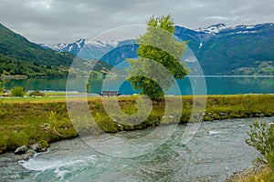 Summer landscape in Stryn Norway