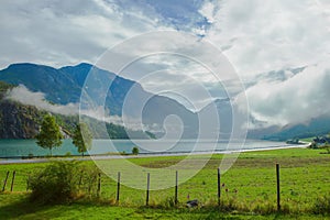 Summer landscape in Stryn Norway