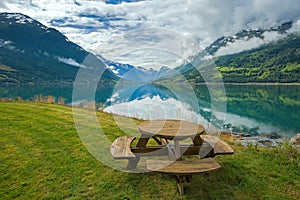 Summer landscape in Stryn Norway