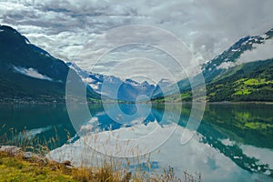 Summer landscape in Stryn Norway