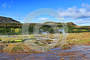 Summer landscape in Thingvellir National Park, Iceland