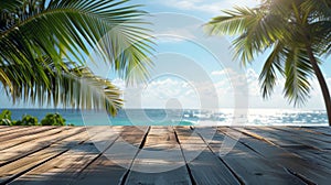 Summer landscape of tropical island with copyspace