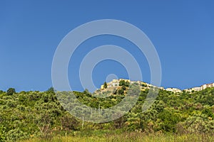 Summer landscape in Val d`Agri, Basilicata