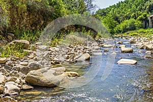 Summer landscape in Val d`Agri, Basilicata