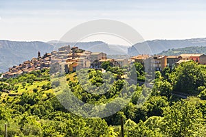 Summer landscape in Val d`Agri, Basilicata