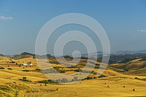 Summer landscape in Val d`Agri, Basilicata