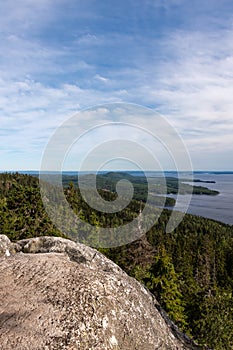 Landscape view from top of Ukko-Koli in Koli National Park, Finland