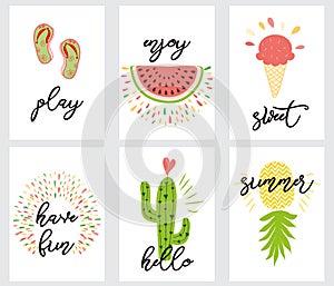 Summer layout design, greeting card, cover book, banner, poster, template design, vector illustration