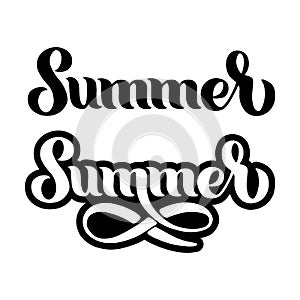 Summer lettering logo isolation