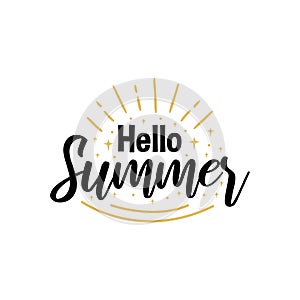 Summer lettering quotes typography design. Hand written holiday of summer quote vector illustration.