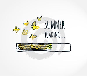 Summer loading concept illustration