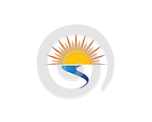 Summer logo template vector icon