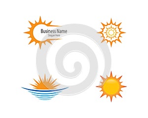 Summer logo template vector icon