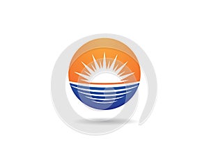 Summer logo template vector icon