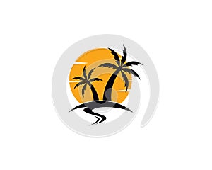summer logo vector icon