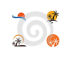 summer logo vector icon
