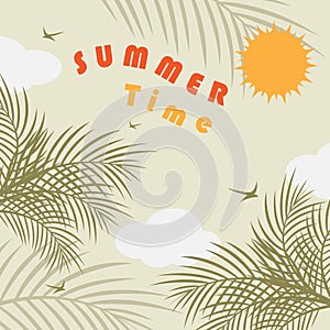 Summer logo vector illustration. Summer time