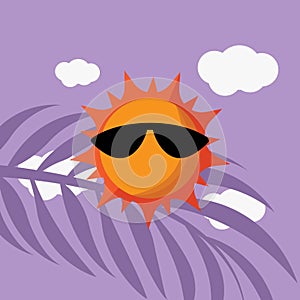 Summer logo vector illustration. Summer time