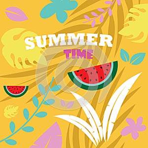Summer logo vector illustration. Summer time