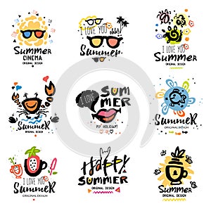 Summer logotype. Summer vacation logo.