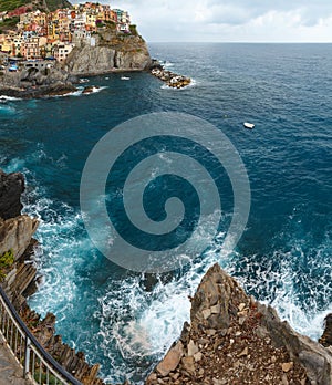 Summer Manarola coast, Cinque Terre, Italy.