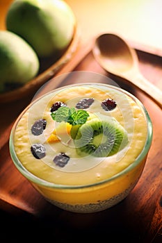 Summer Mango Milk Shake with Chia Seed Pudding