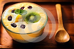 Summer Mango Milk Shake with Chia Seed Pudding