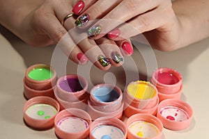 Summer manicure design and gel varnishes