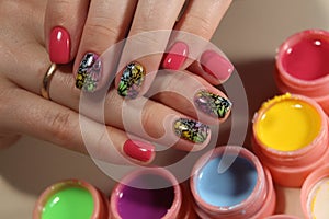 Summer manicure design and gel varnishes