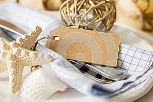 Summer marine style table setting