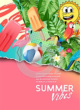 Summer Mashup Background Collage