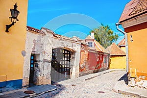 Summer medieval street in old Tallinn