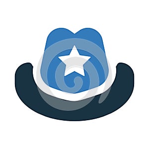 Summer, men hat icon. Vector graphics