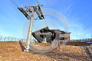 Summer and midnight sun in Levi ski resort in Lapland, Finland