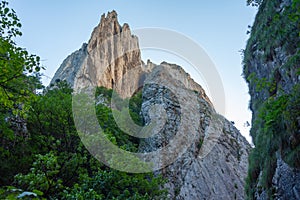 Summer morning at Turda gorge in Romania