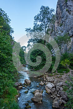 Summer morning at Turda gorge in Romania