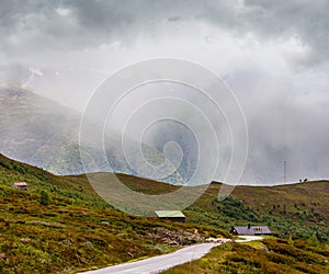 Summer mountain cloudy landscape (Norway