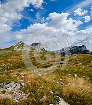 Summer mountain Durmitor panoramic road, Sedlo pass, Montenegro