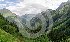 Summer mountain landscape along Silvretta High Alpine Road, Austria