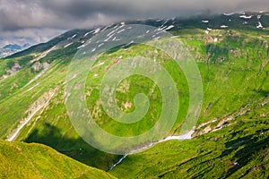 Summer mountain landscape around Gletsch, Switzerland