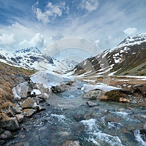 Summer mountain landscape (Fluela Pass, Switzerland